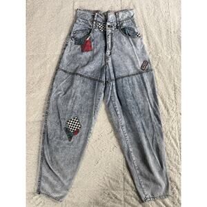 Rare Vintage "Get Used" By Elie Jeans High Rise Jeans 90s Patchwork Size 29